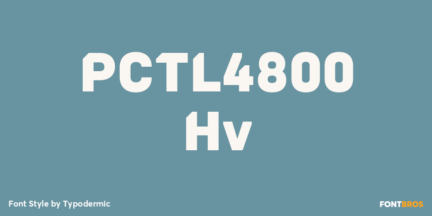 PCTL4800 Hv Font Poster #1