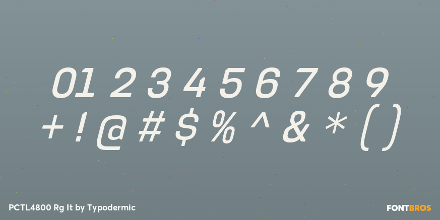 PCTL4800 Rg It Font Poster #1