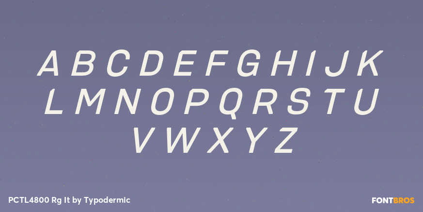 PCTL4800 Rg It Font Poster #2