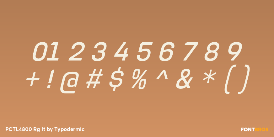 PCTL4800 Rg It Font Poster #4