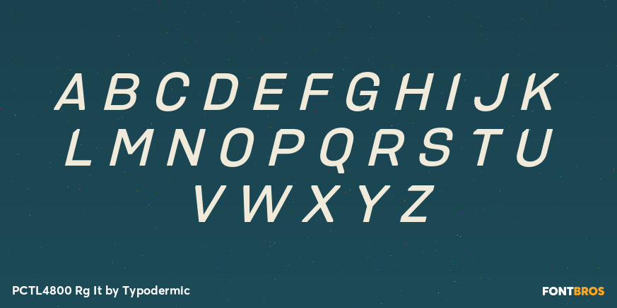 PCTL4800 Rg It Font Poster #1