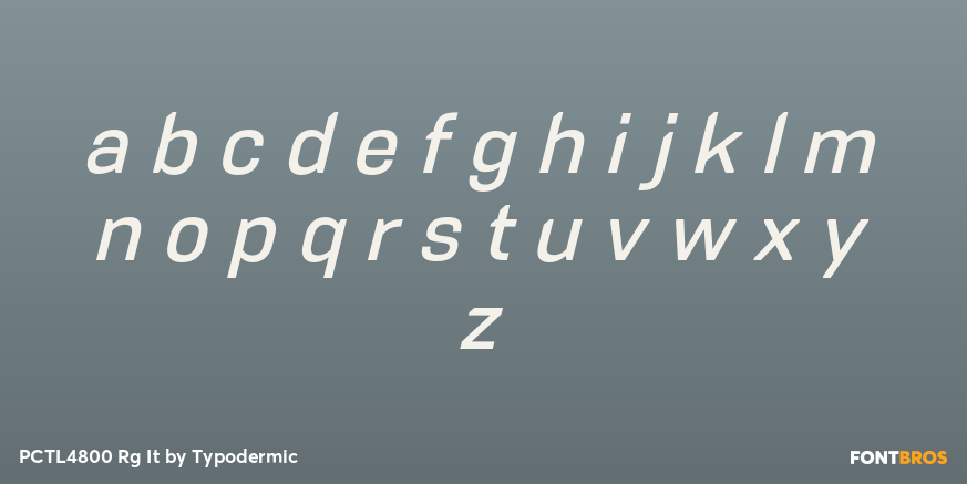 PCTL4800 Rg It Font Poster #1