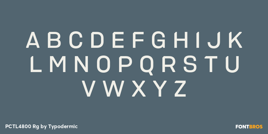 PCTL4800 Rg Font Poster #2
