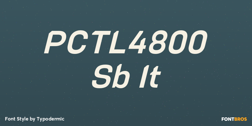 PCTL4800 Sb It Font Poster #1