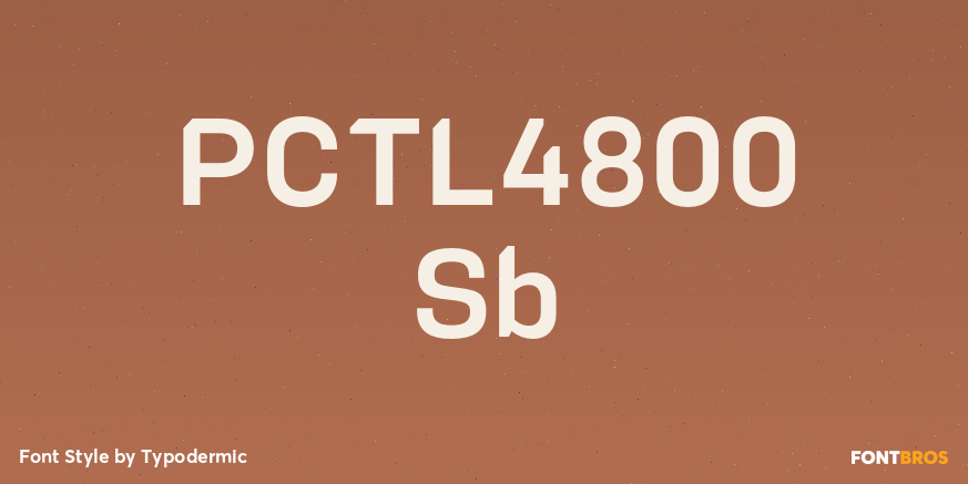 PCTL4800 Sb Font Poster #1