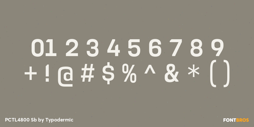 PCTL4800 Sb Font Poster #1