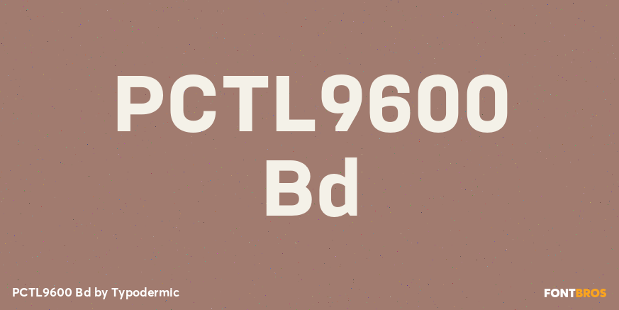 PCTL9600 Bd Font Poster #1