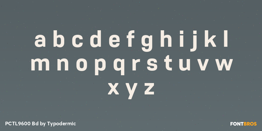 PCTL9600 Bd Font Poster #3