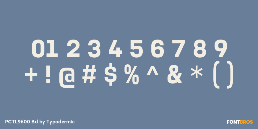 PCTL9600 Bd Font Poster #4