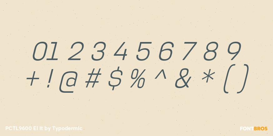 PCTL9600 El It Font Poster #1