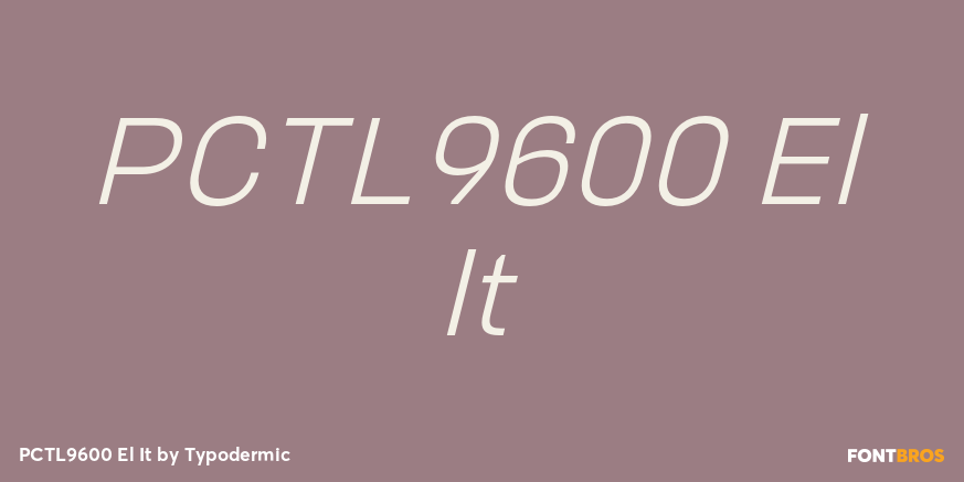 PCTL9600 El It Font Poster #1