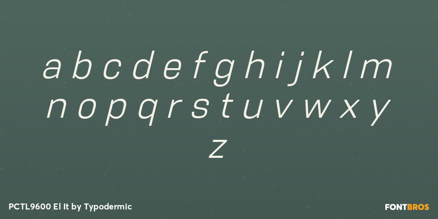 PCTL9600 El It Font Poster #3