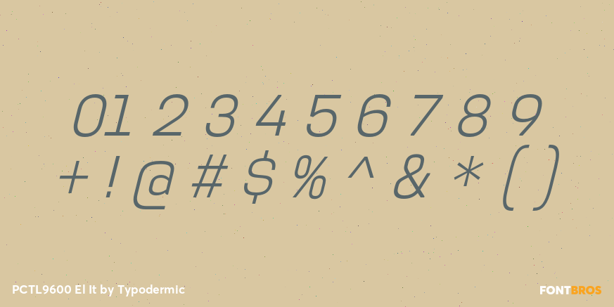 PCTL9600 El It Font Poster #4