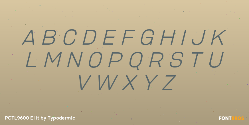 PCTL9600 El It Font Poster #1