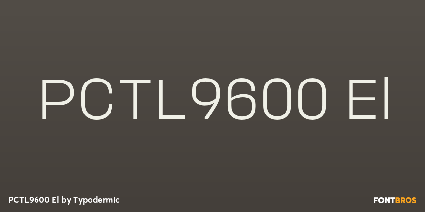PCTL9600 El Font Poster #1