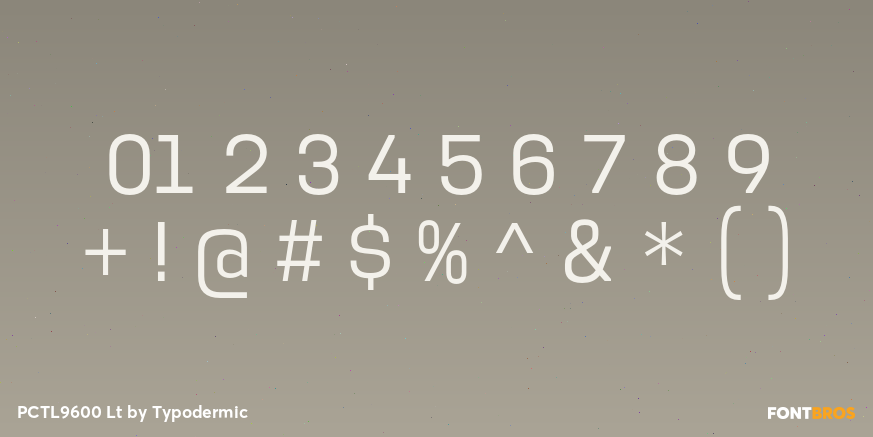 PCTL9600 Lt Font Poster #1