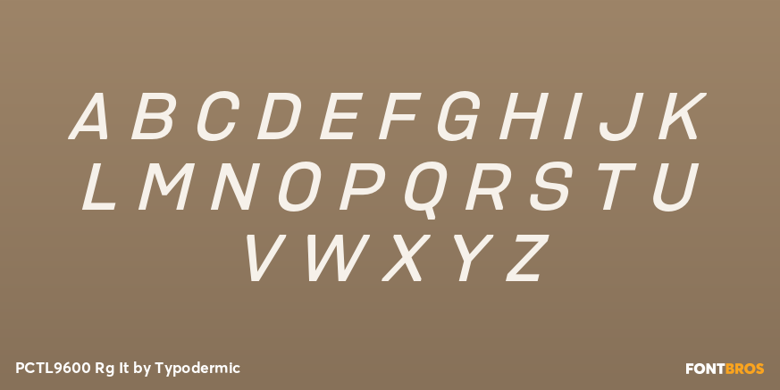 PCTL9600 Rg It Font Poster #2