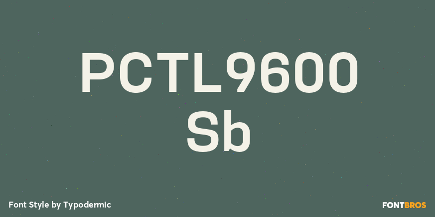 PCTL9600 Sb Font Poster #1