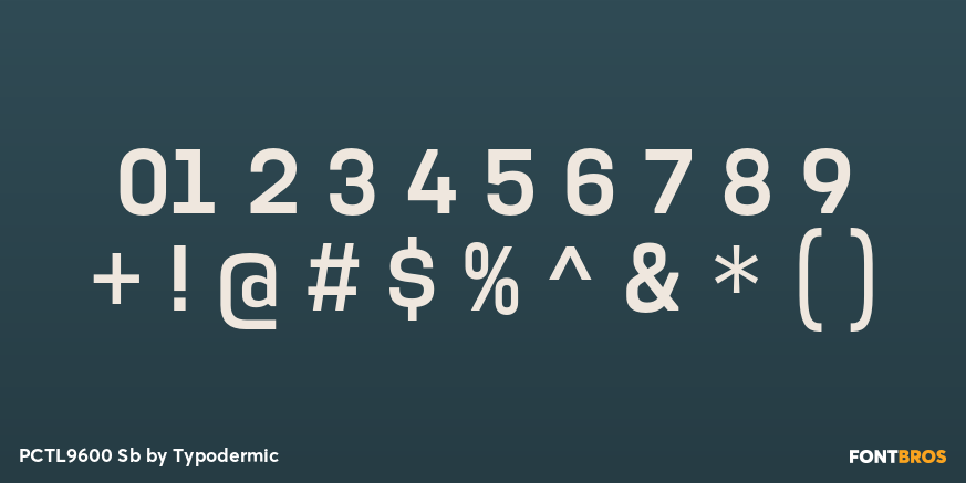 PCTL9600 Sb Font Poster #4