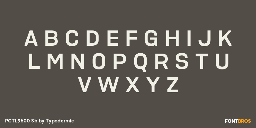 PCTL9600 Sb Font Poster #2