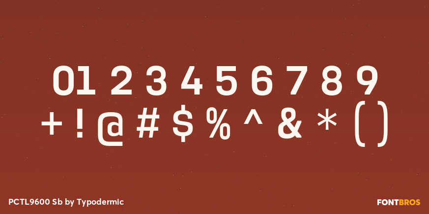 PCTL9600 Sb Font Poster #4