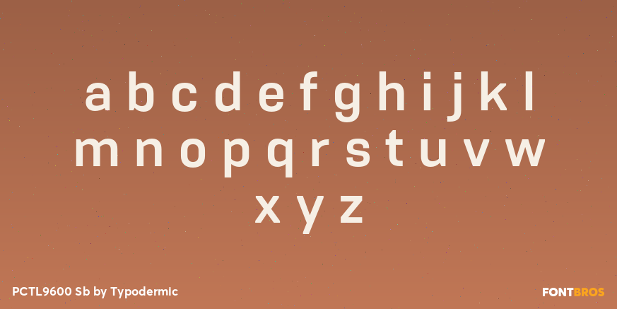 PCTL9600 Sb Font Poster #3