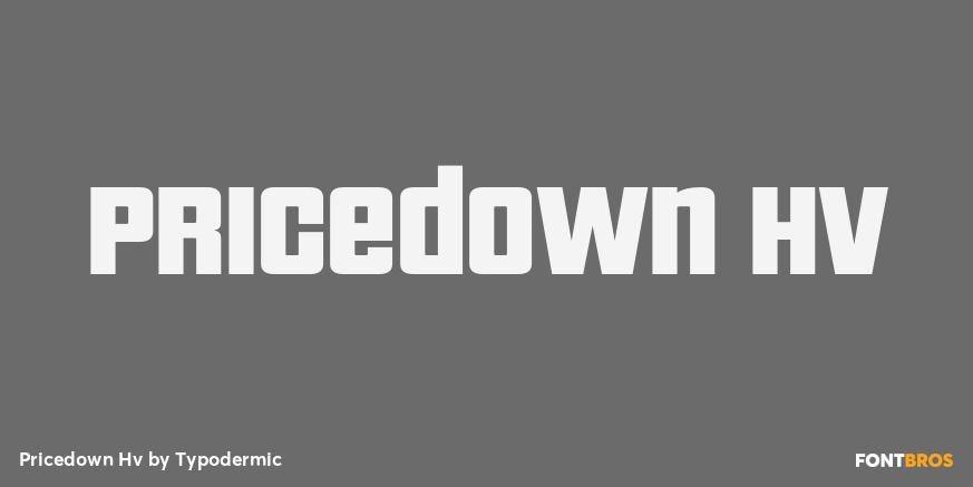 Pricedown Hv Font Poster #1