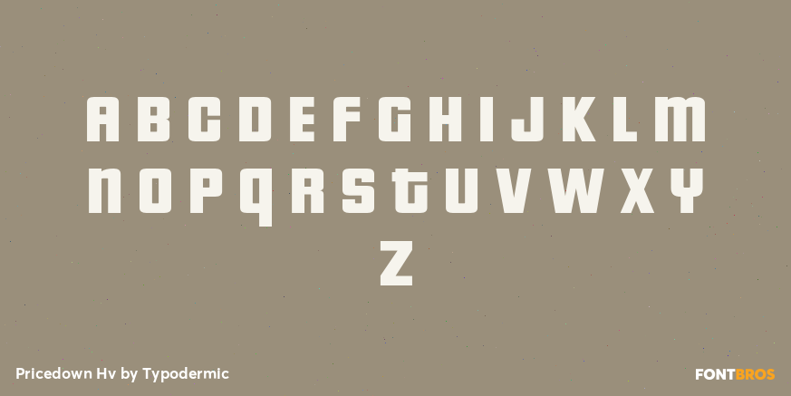 Pricedown Hv Font Poster #2
