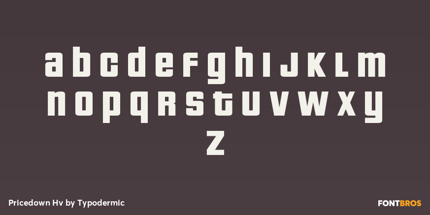 Pricedown Hv Font Poster #3