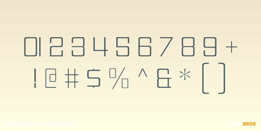 Pricedown Lt Font Poster #1
