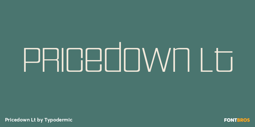 Pricedown Lt Font Poster #1