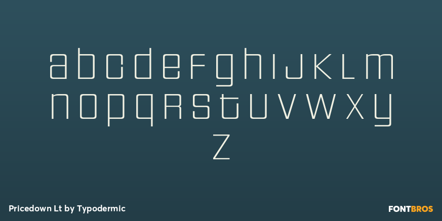 Pricedown Lt Font Poster #1