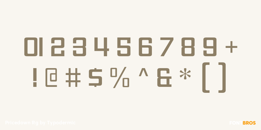 Pricedown Rg Font Poster #1