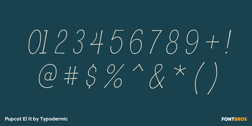 Pupcat El It Font Poster #4