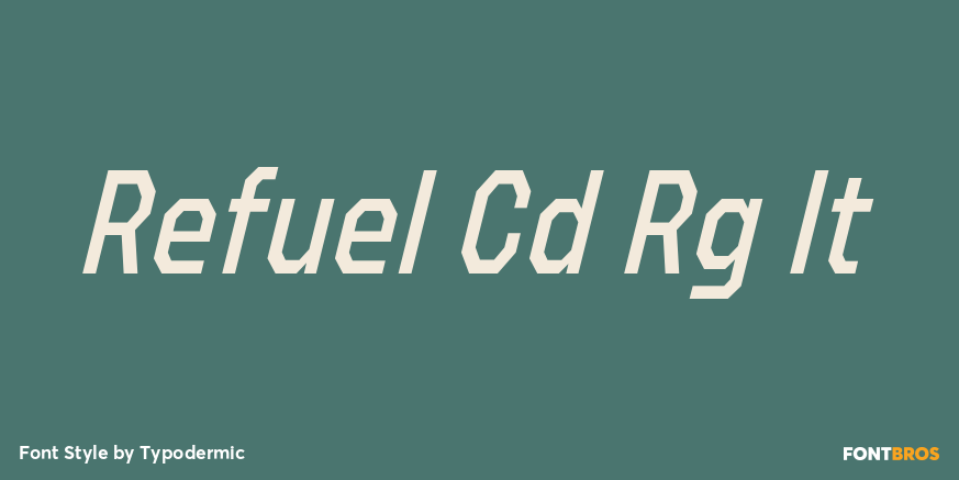 Refuel Cd Rg It Font Poster #1