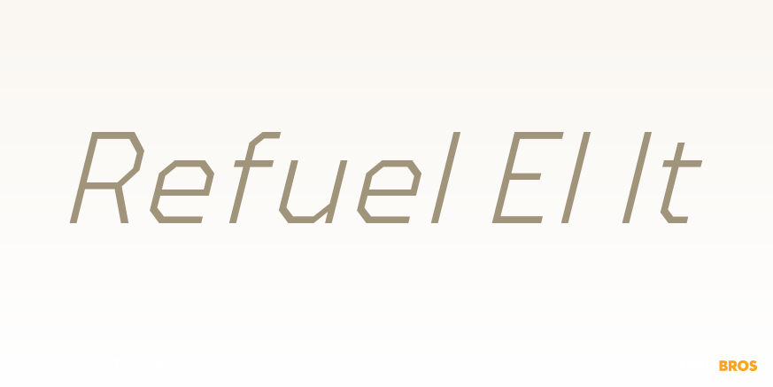 Refuel El It Font Poster #1