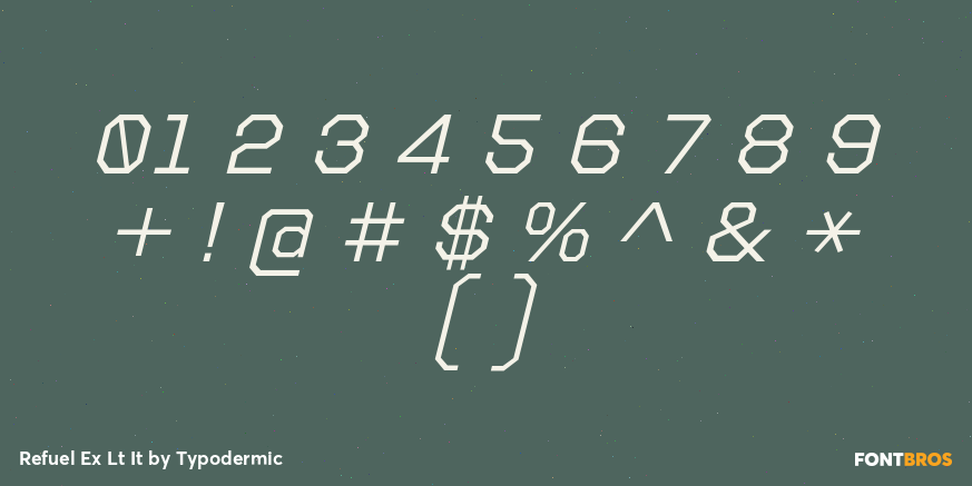 Refuel Ex Lt It Font Poster #1