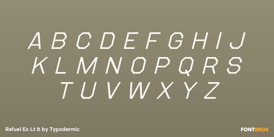 Refuel Ex Lt It Font Poster #1