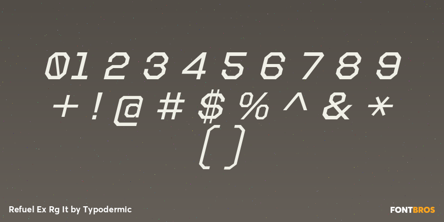 Refuel Ex Rg It Font Poster #1