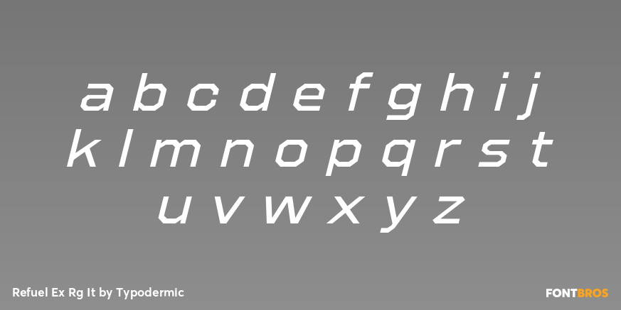 Refuel Ex Rg It Font Poster #1