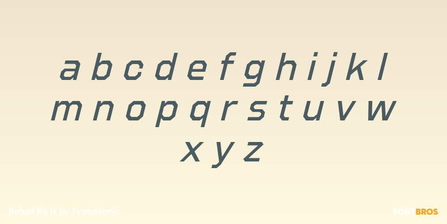 Refuel Rg It Font Poster #3