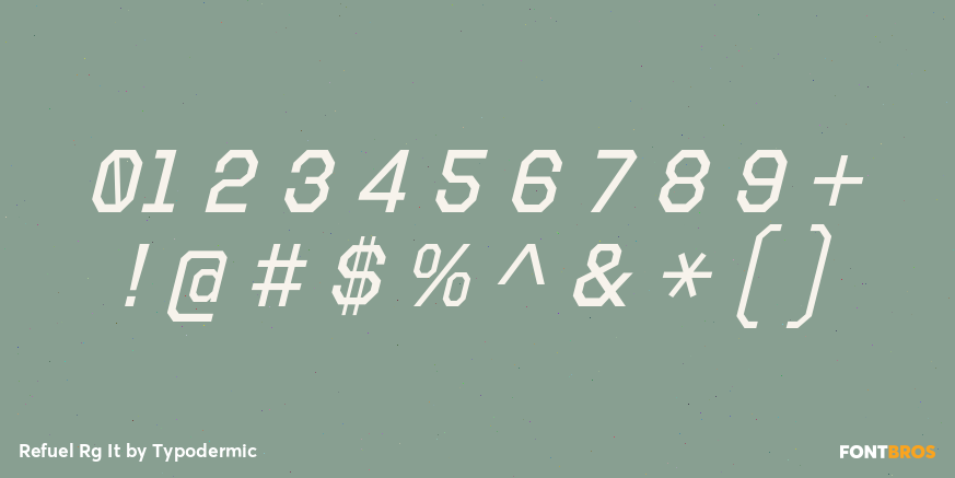 Refuel Rg It Font Poster #4