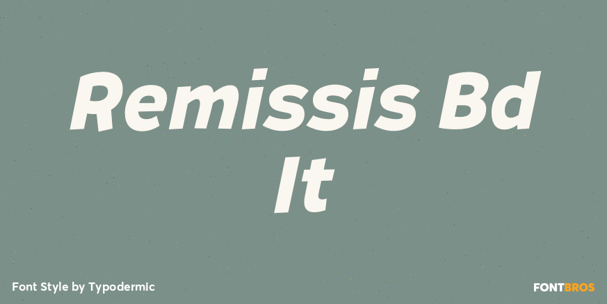 Remissis Bd It Font Poster #1