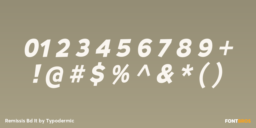 Remissis Bd It Font Poster #1