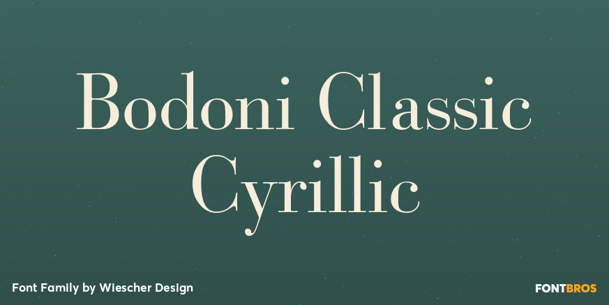 Bodoni Classic Cyrillic Font Poster #1