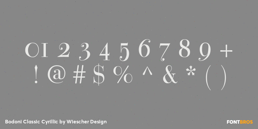 Bodoni Classic Cyrillic Font Poster #4