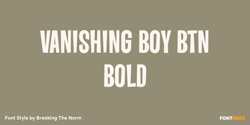 Vanishing Boy BTN Bold Font Poster #1