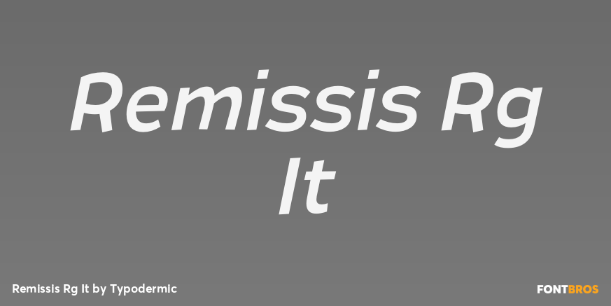 Remissis Rg It Font Poster #1