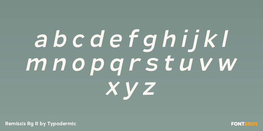 Remissis Rg It Font Poster #3