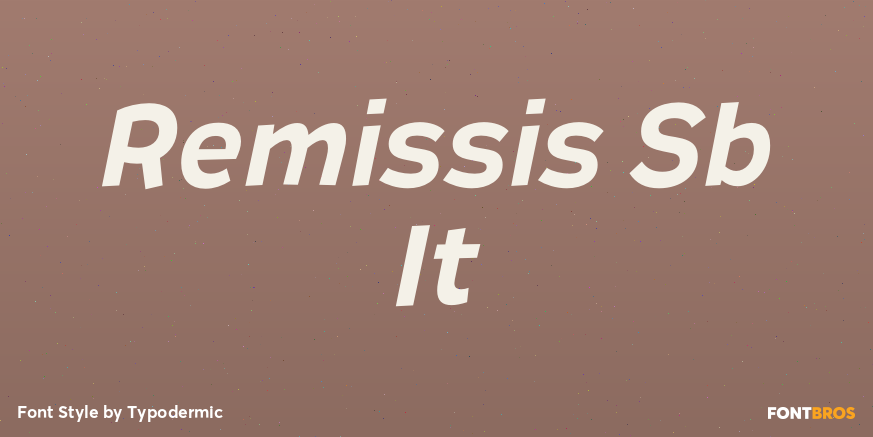 Remissis Sb It Font Poster #1